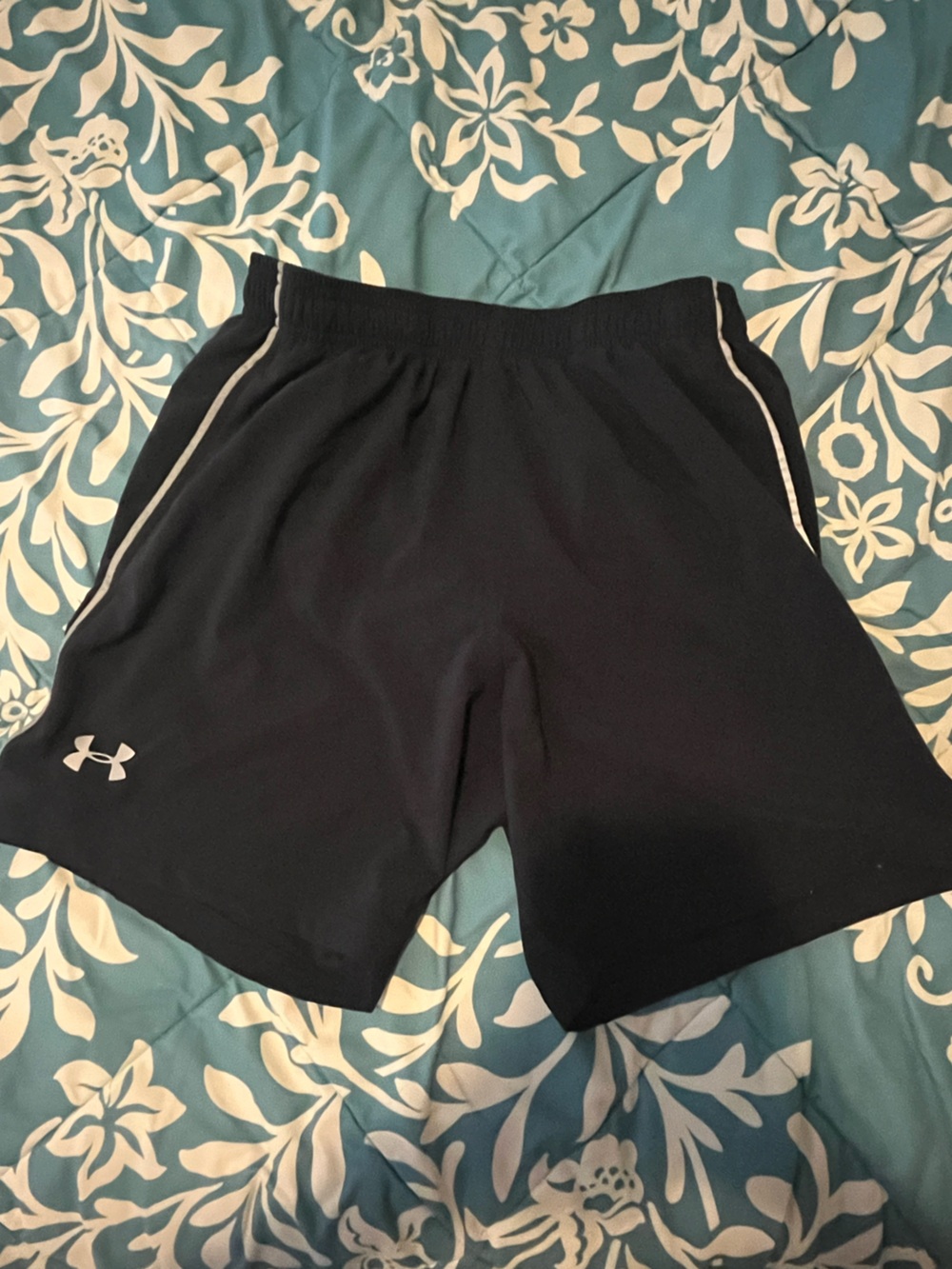 Under Armour Black Women’s Athletic Shorts with White Trim